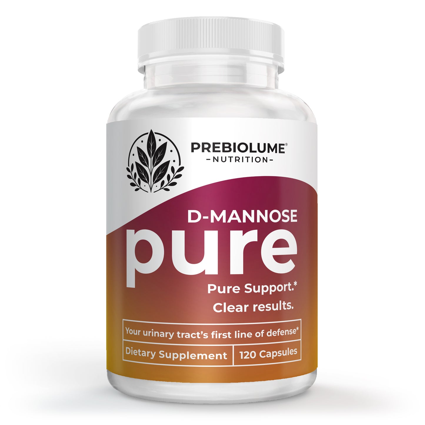 Prebiolume D-Mannose supplement bottle – main