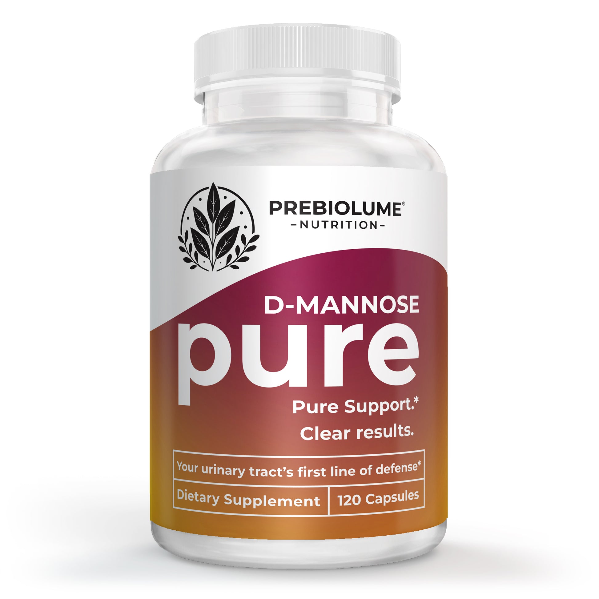 Prebiolume D-Mannose supplement bottle – main