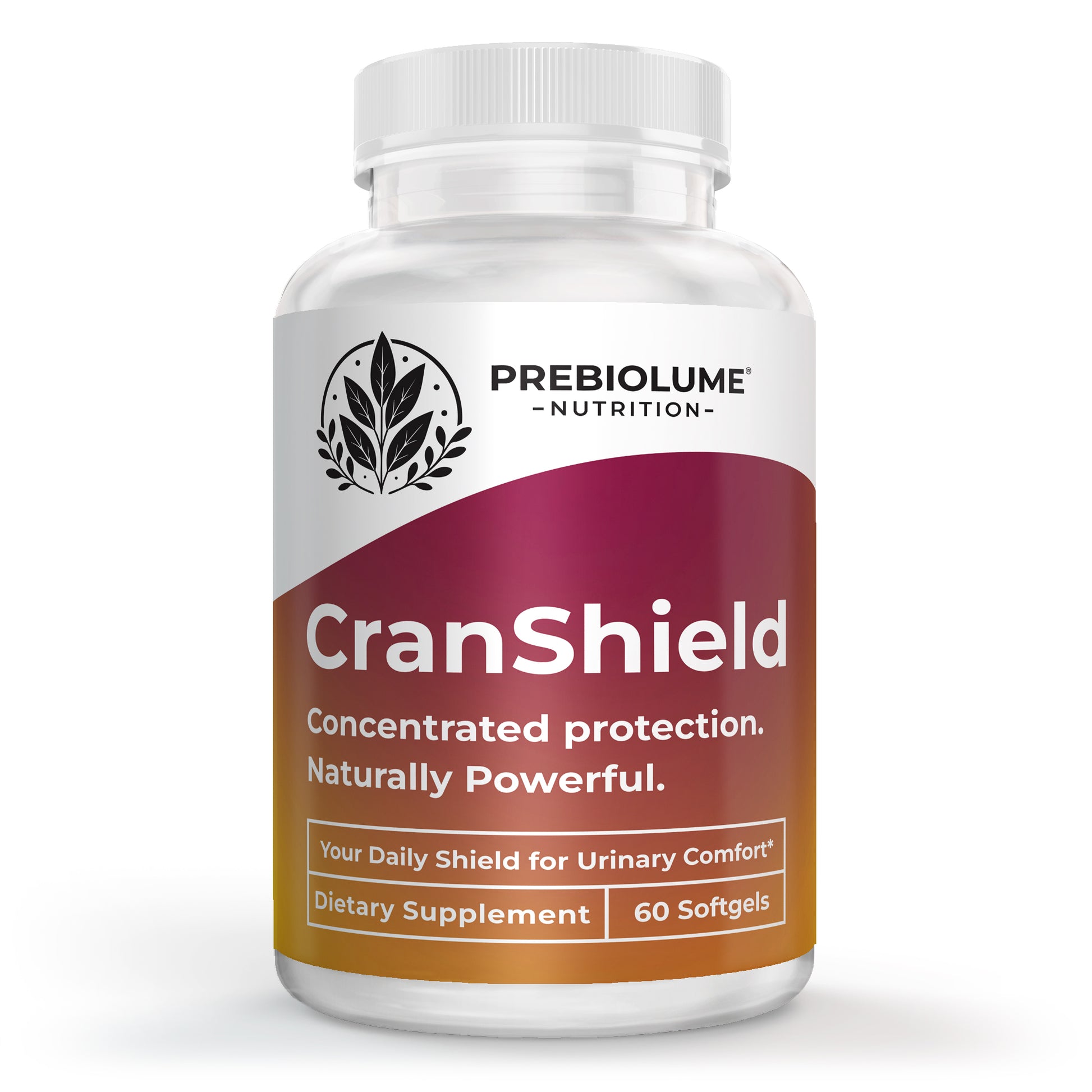 Prebiolume Cranberry supplement bottle – main
